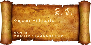 Regdon Vilibald névjegykártya